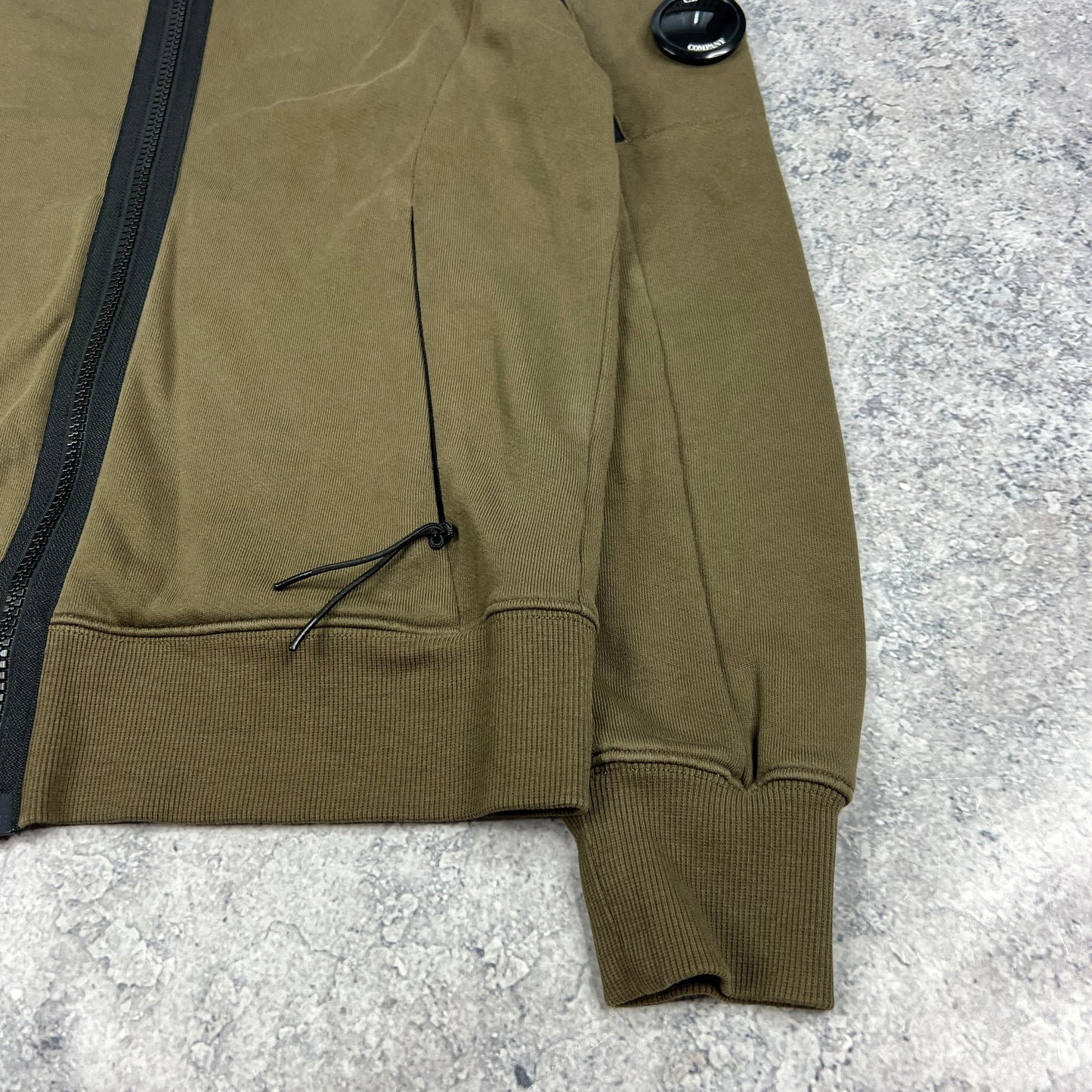 CP Company Khaki FZ Lens Sweatshirt Medium 21”