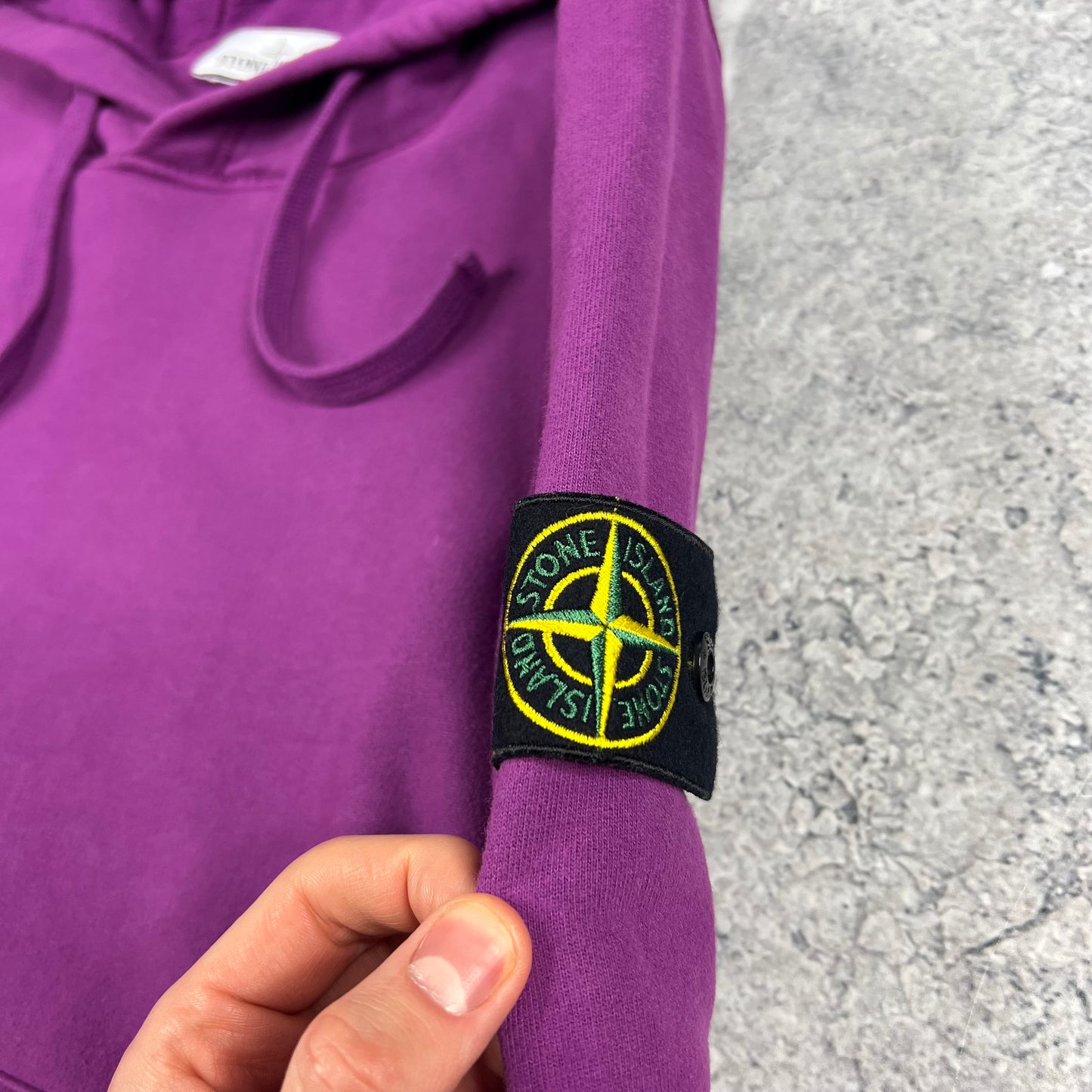Stone Island Magenta Pullover Hoodie Large 22.75”