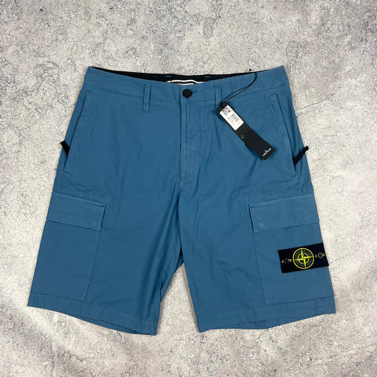 Stone Island Blue Cargo Shorts W32-33” BNWT