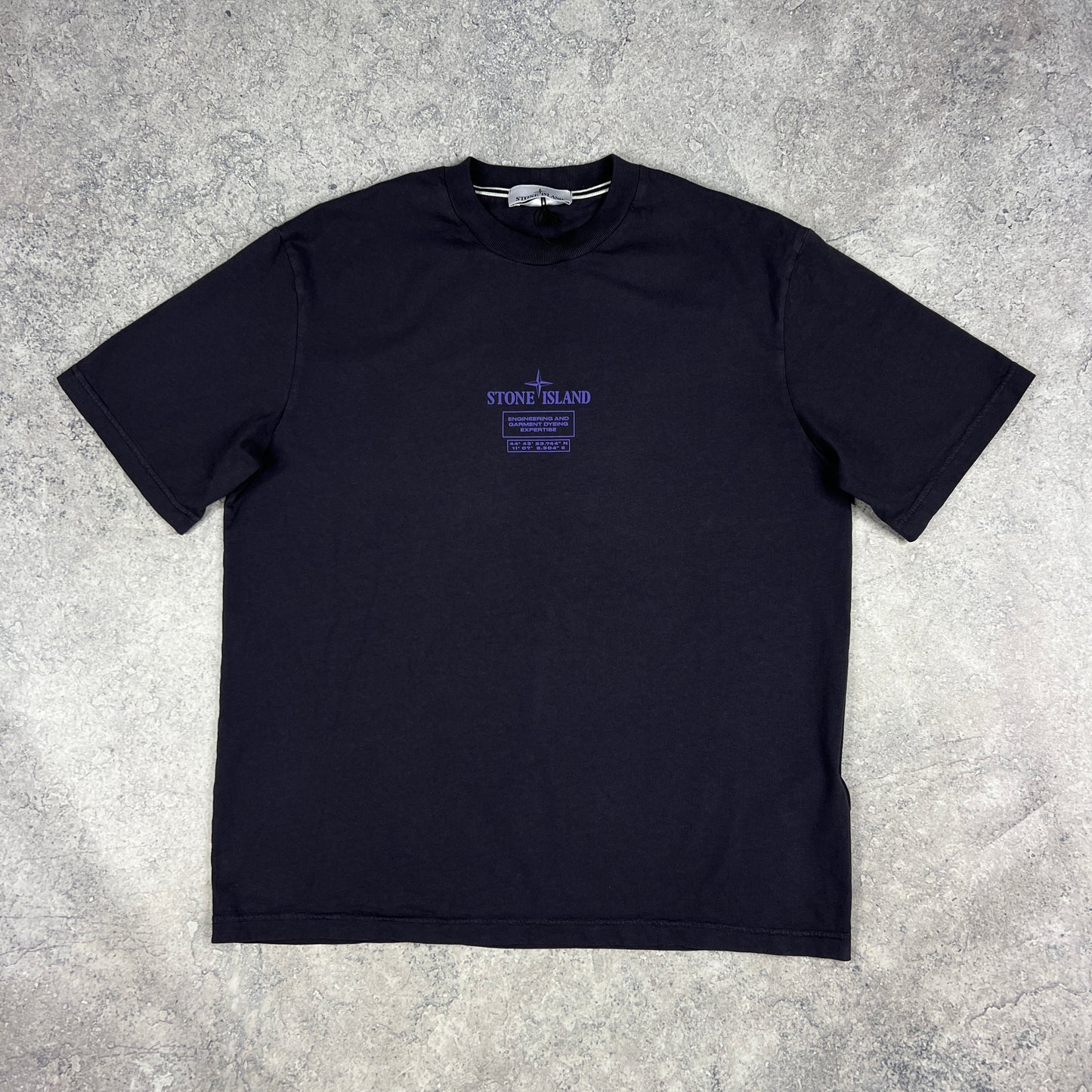 Stone Island Ink Blue Dial T-Shirt Large 23.75”