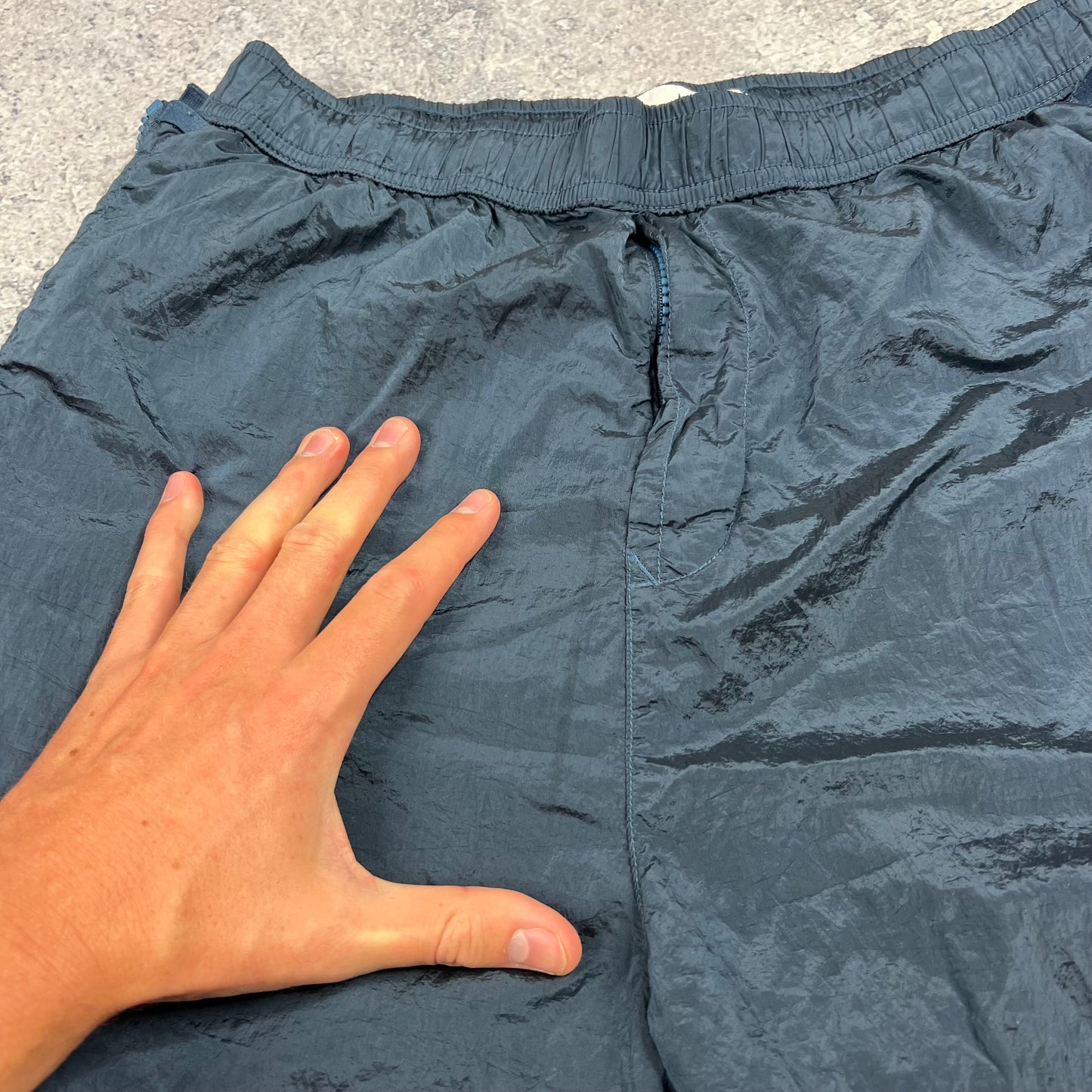 Stone Island Blue Nylon Metal Cargo Shorts W30”