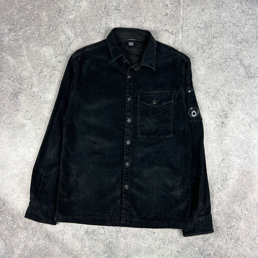CP Company Black Corduroy Overshirt Medium 21.25”