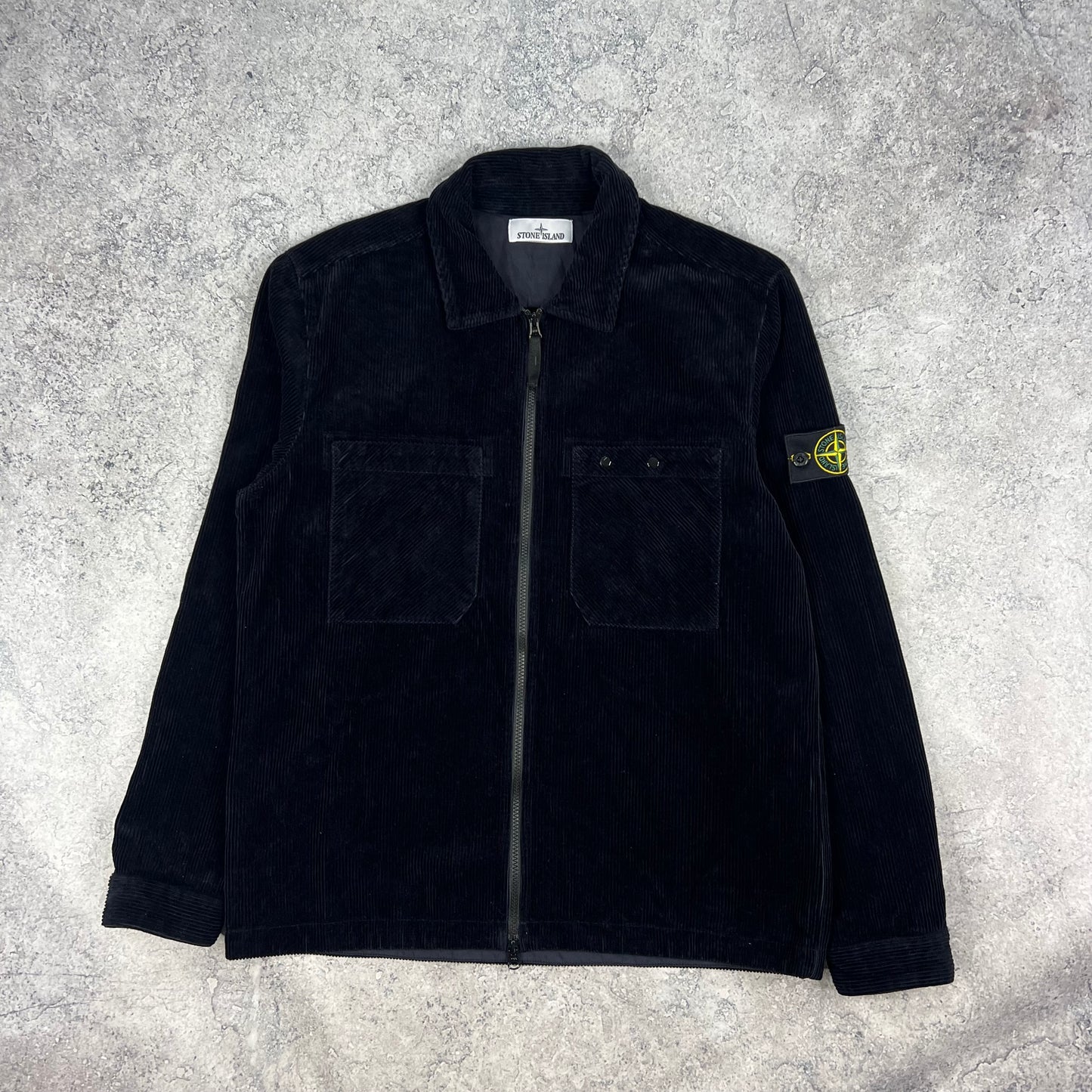Stone Island Navy Corduroy Shirt Large 22.5”