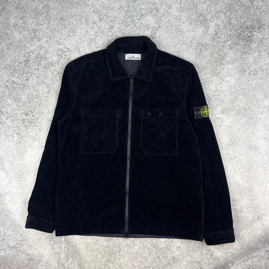 Stone Island Navy Corduroy Shirt Large 22.5”