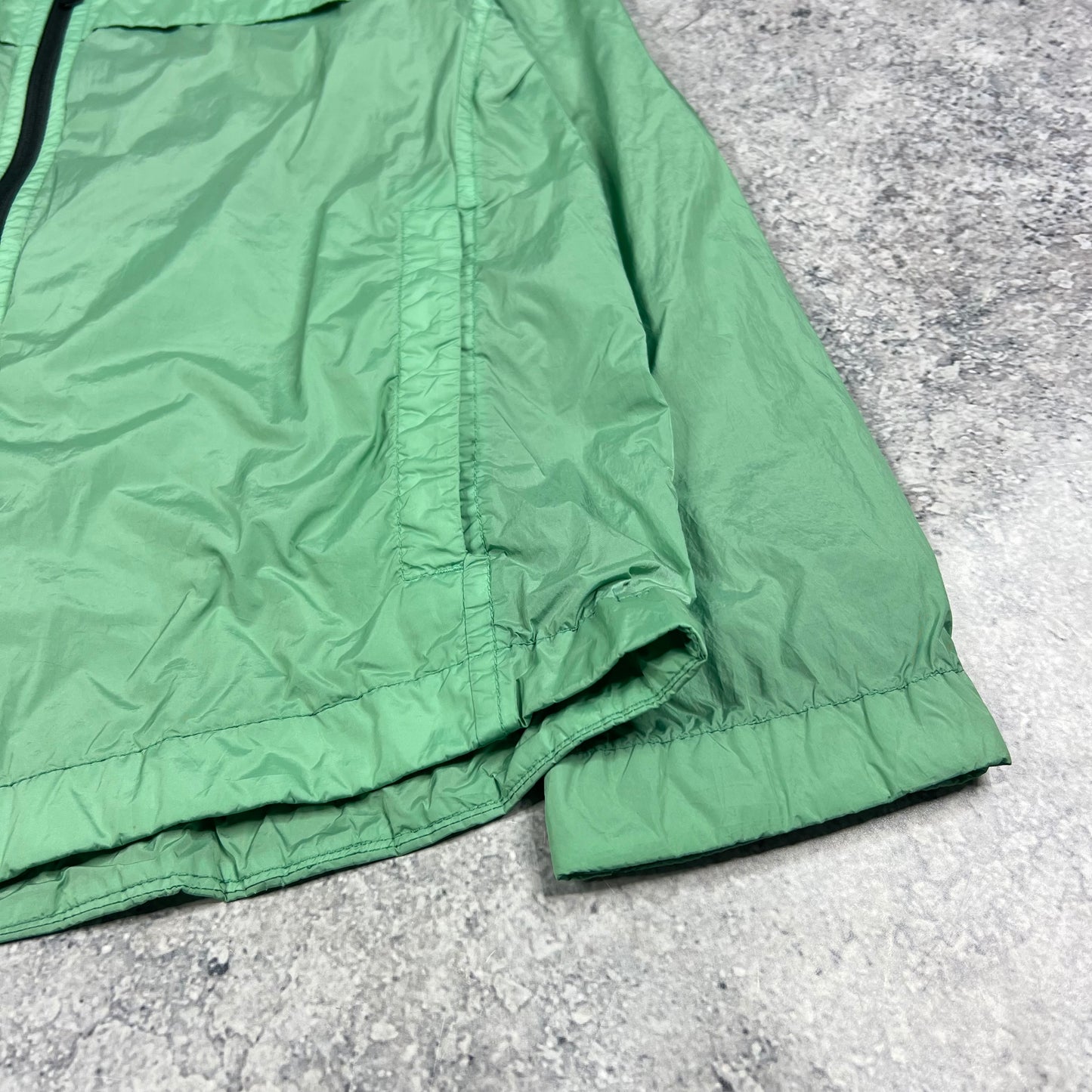 Stone Island Green Crinkle Reps Overshirt Small 19.75”