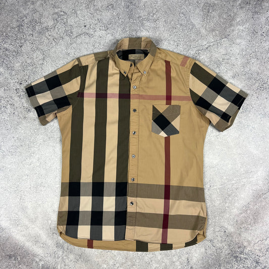 Burberry Short Sleeve Check Shirt Medium 21.75”