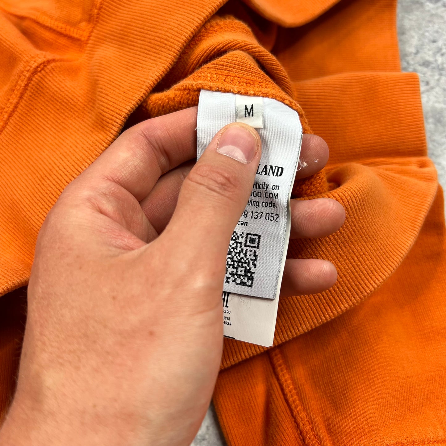Stone Island Orange Sweatshirt Medium 20”