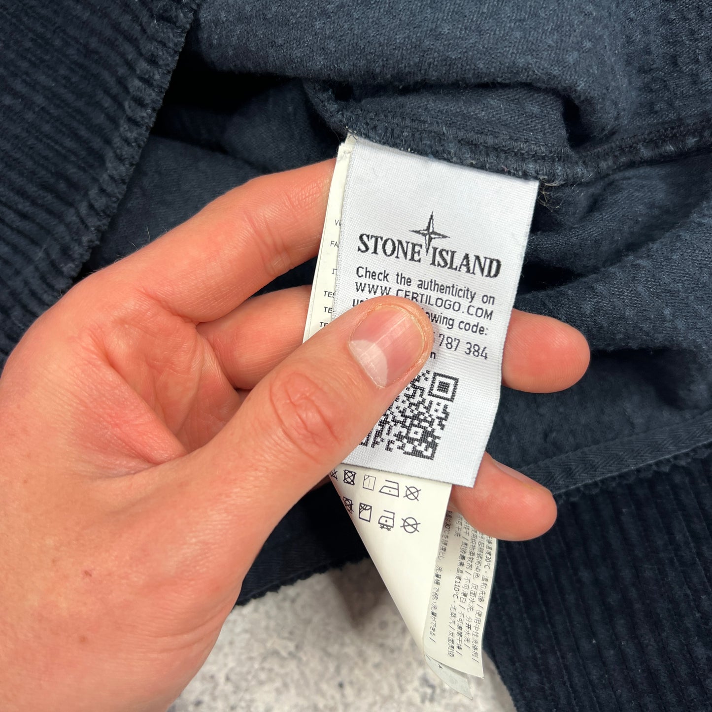 Stone Island Navy Corduroy Overshirt Small 20”