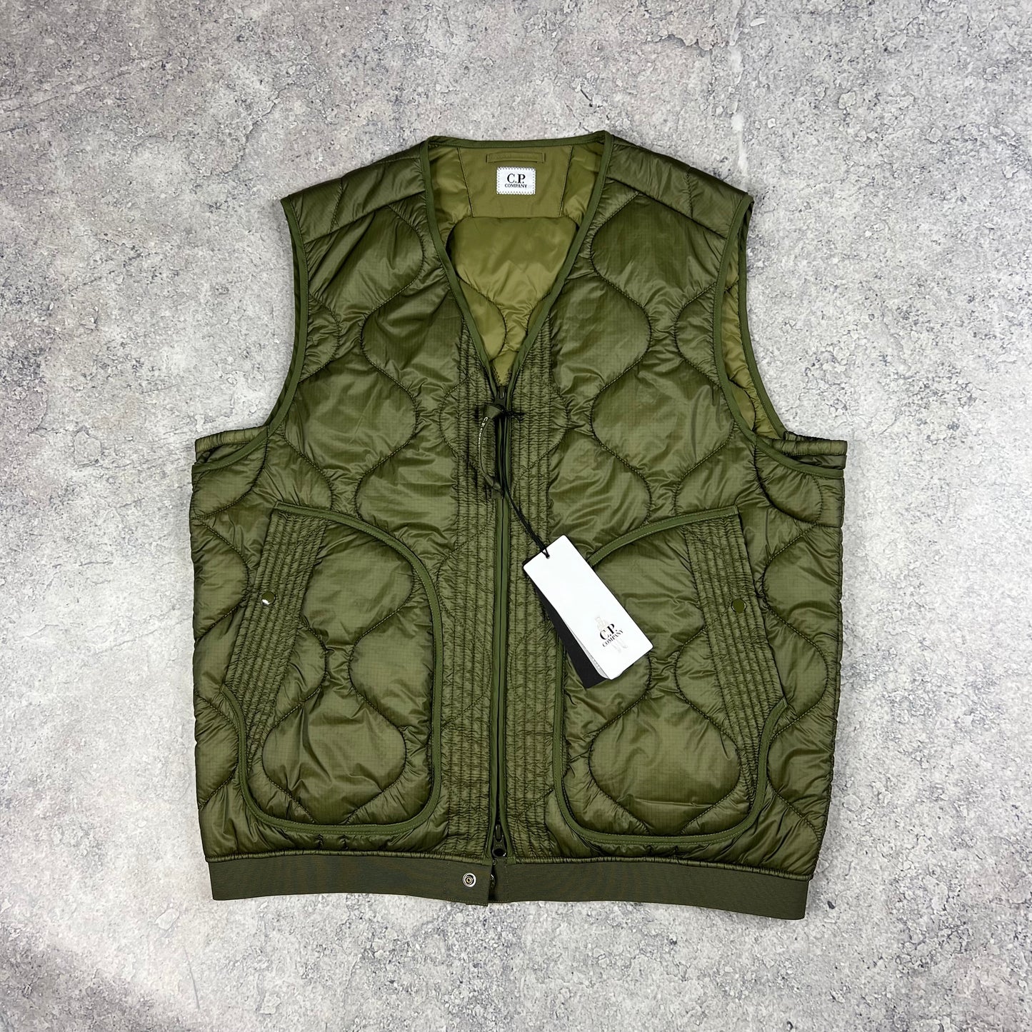 CP Company Khaki Primaloft Liner Vest Large 22.5” BNWT