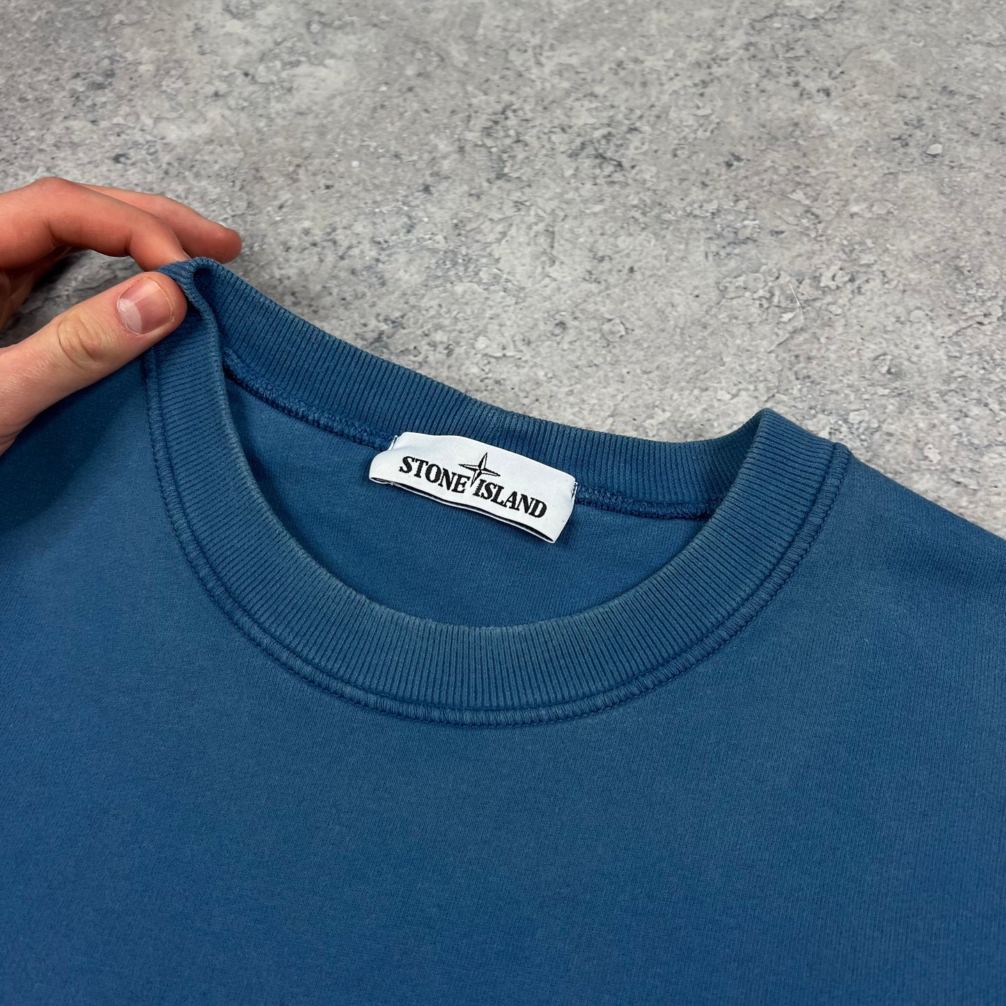 Stone Island Blue Sweatshirt Large 23.5”