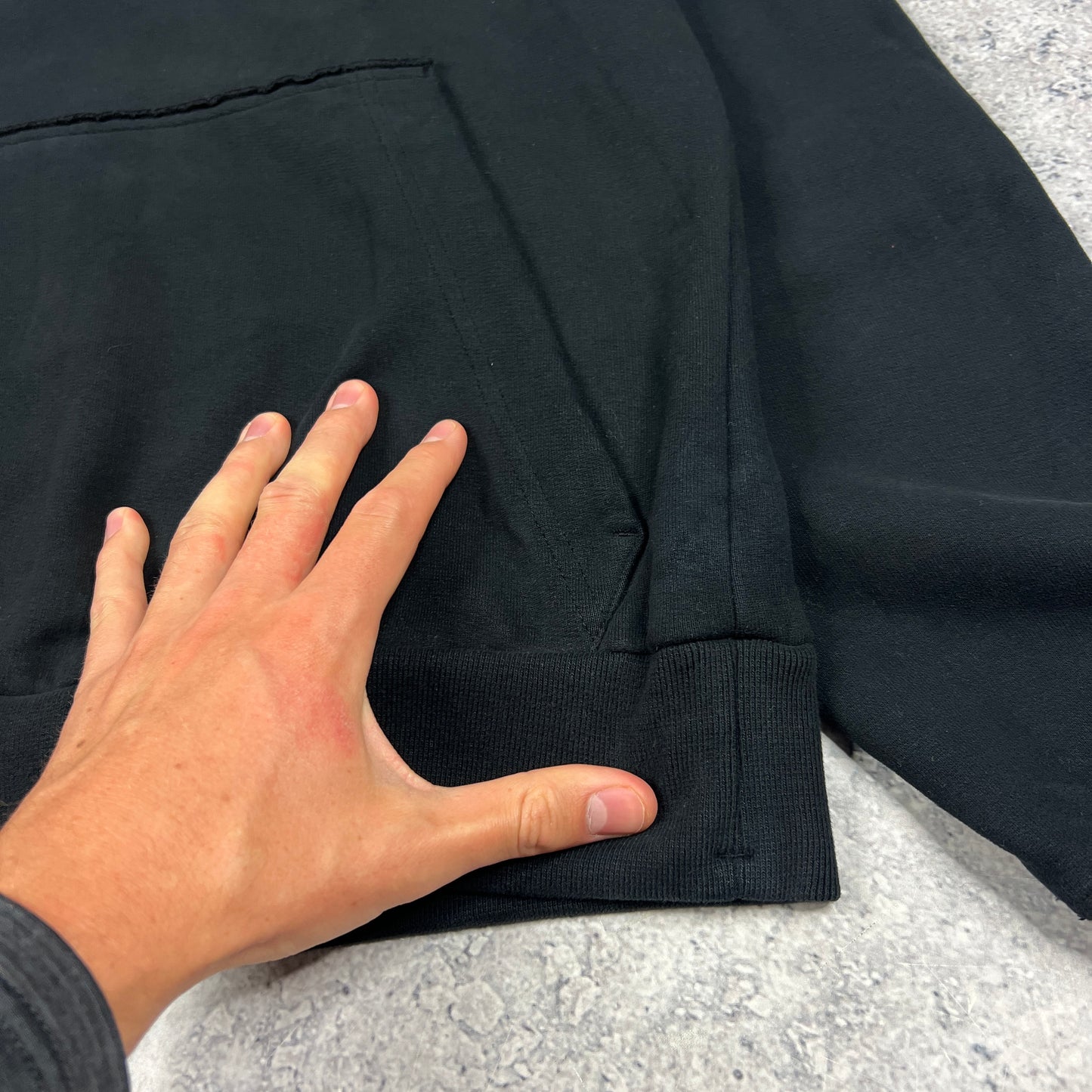Stone Island Black Pullover Hoodie XXL 25”