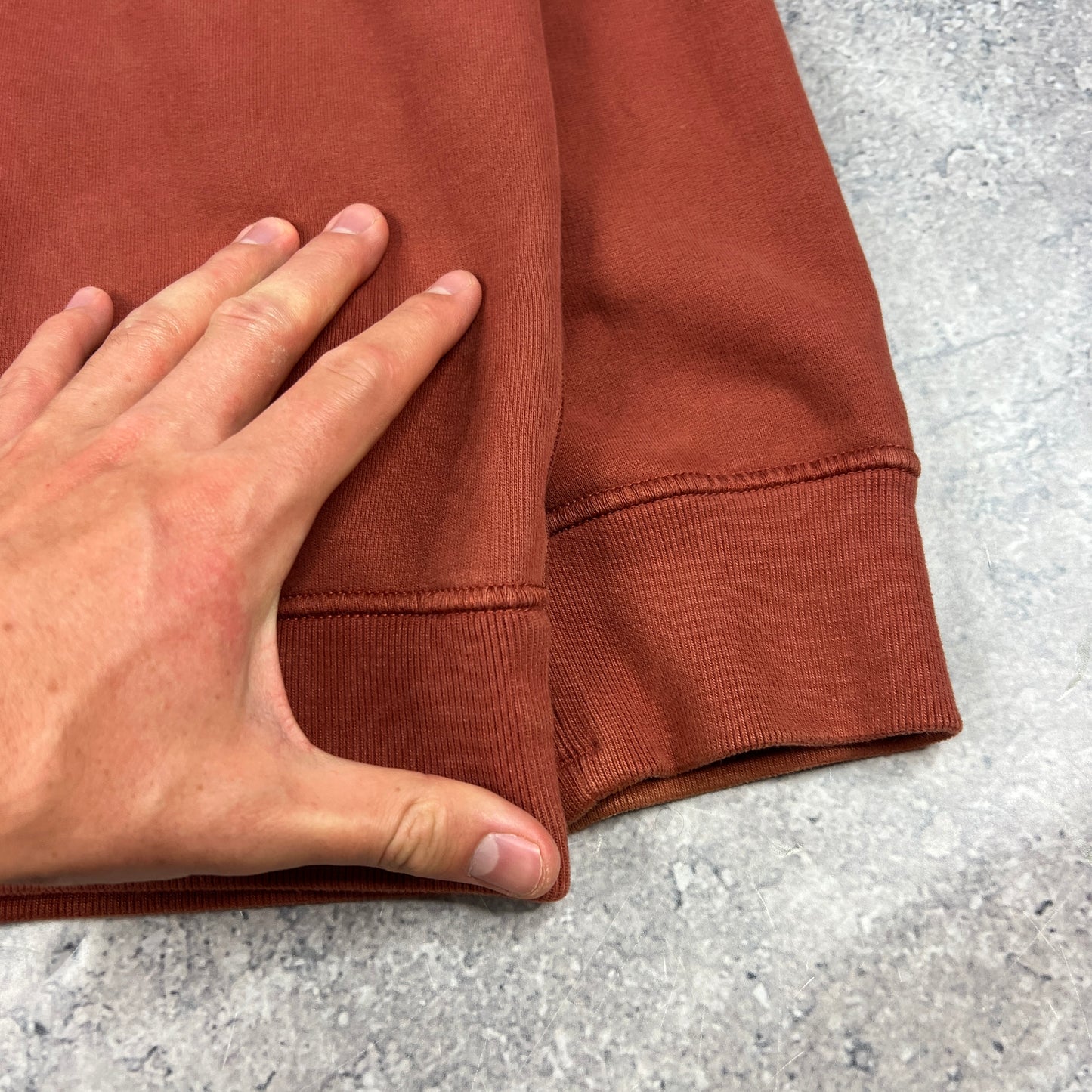 Stone Island Brick Red Sweatshirt XXL 26.5”