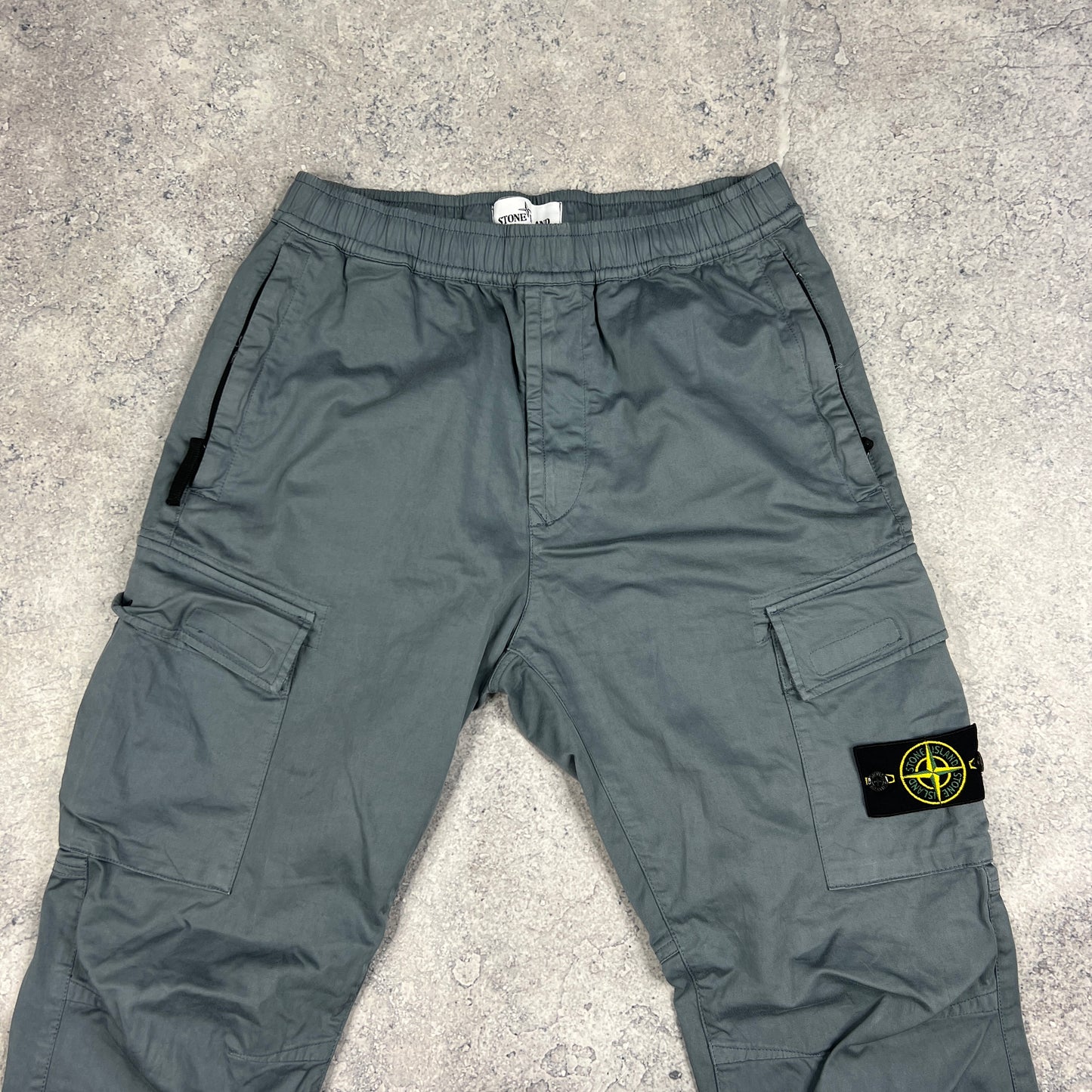 Stone Island Powder Blue Cuffed Cargos W32”