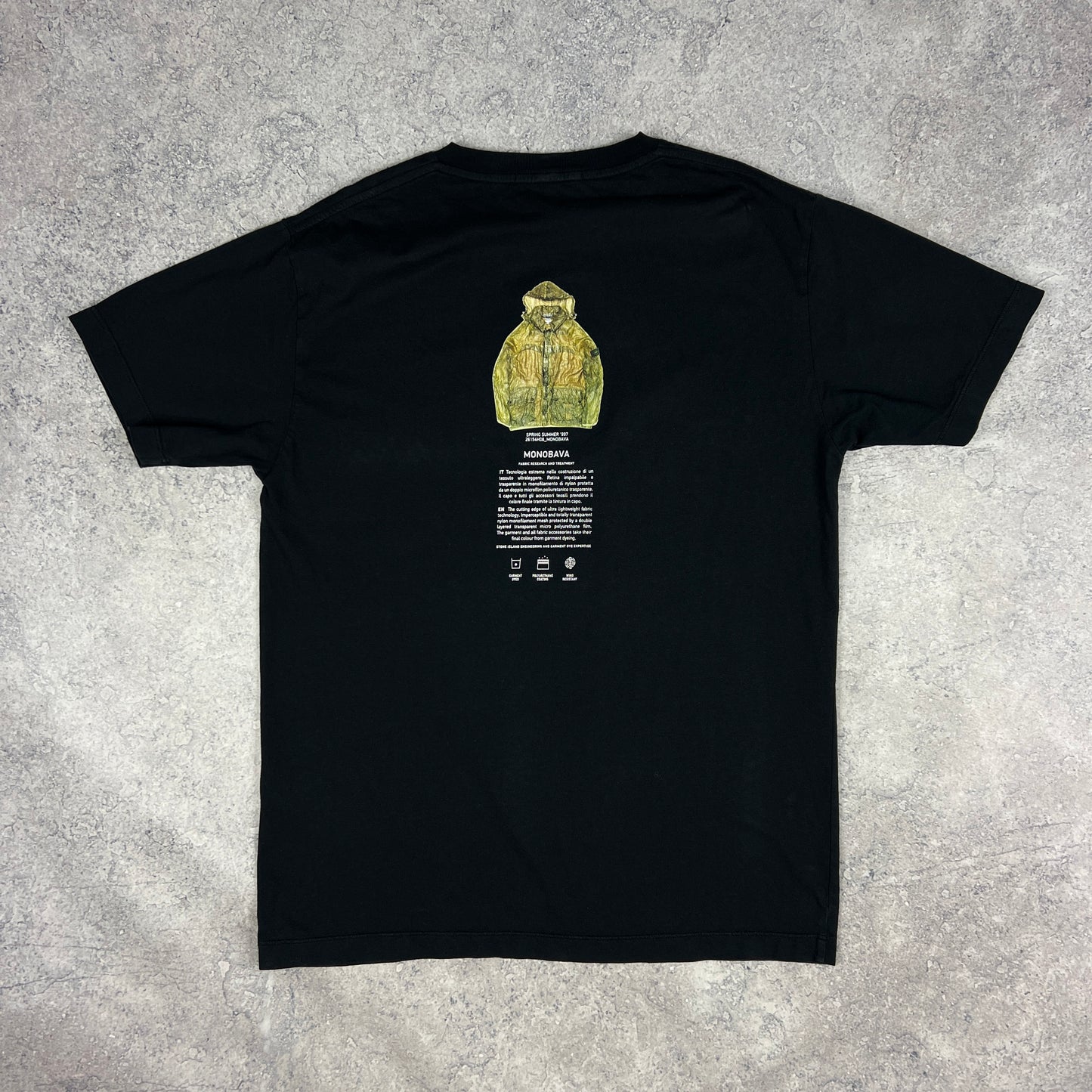 Stone Island Black Archivio T-Shirt Large 20.75”