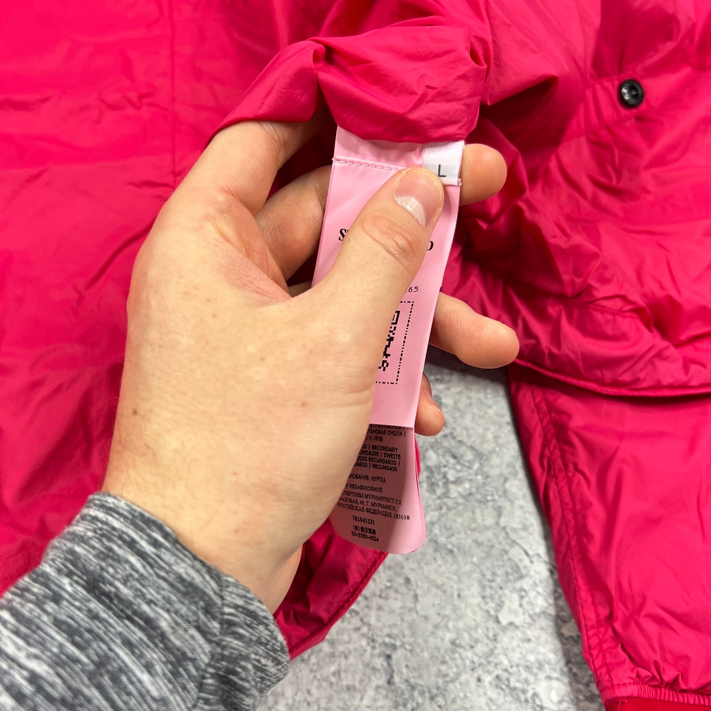 Stone Island Pink Skin Touch Jacket Large 23”