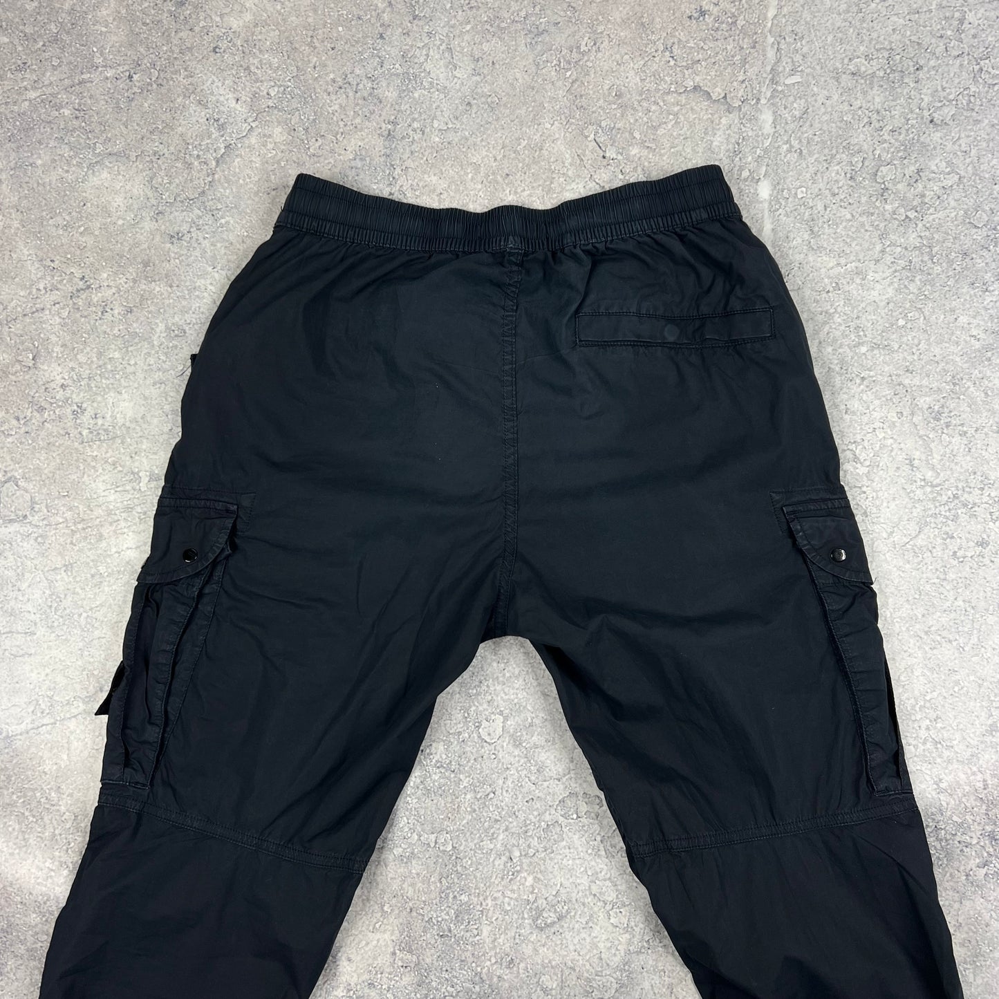 Stone Island Navy Tela Parachute Cargo Trousers W30”