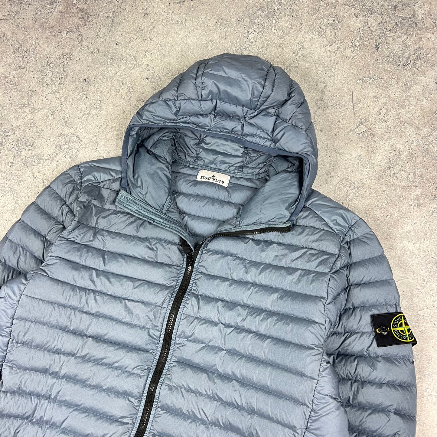 Stone Island Blue Loom Woven Down Jacket XXL 25.5”