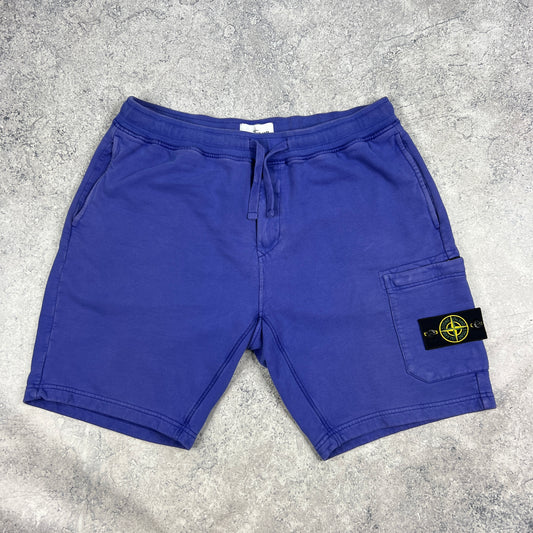 Stone Island Periwinkle Blue Jogger Shorts XL 36”