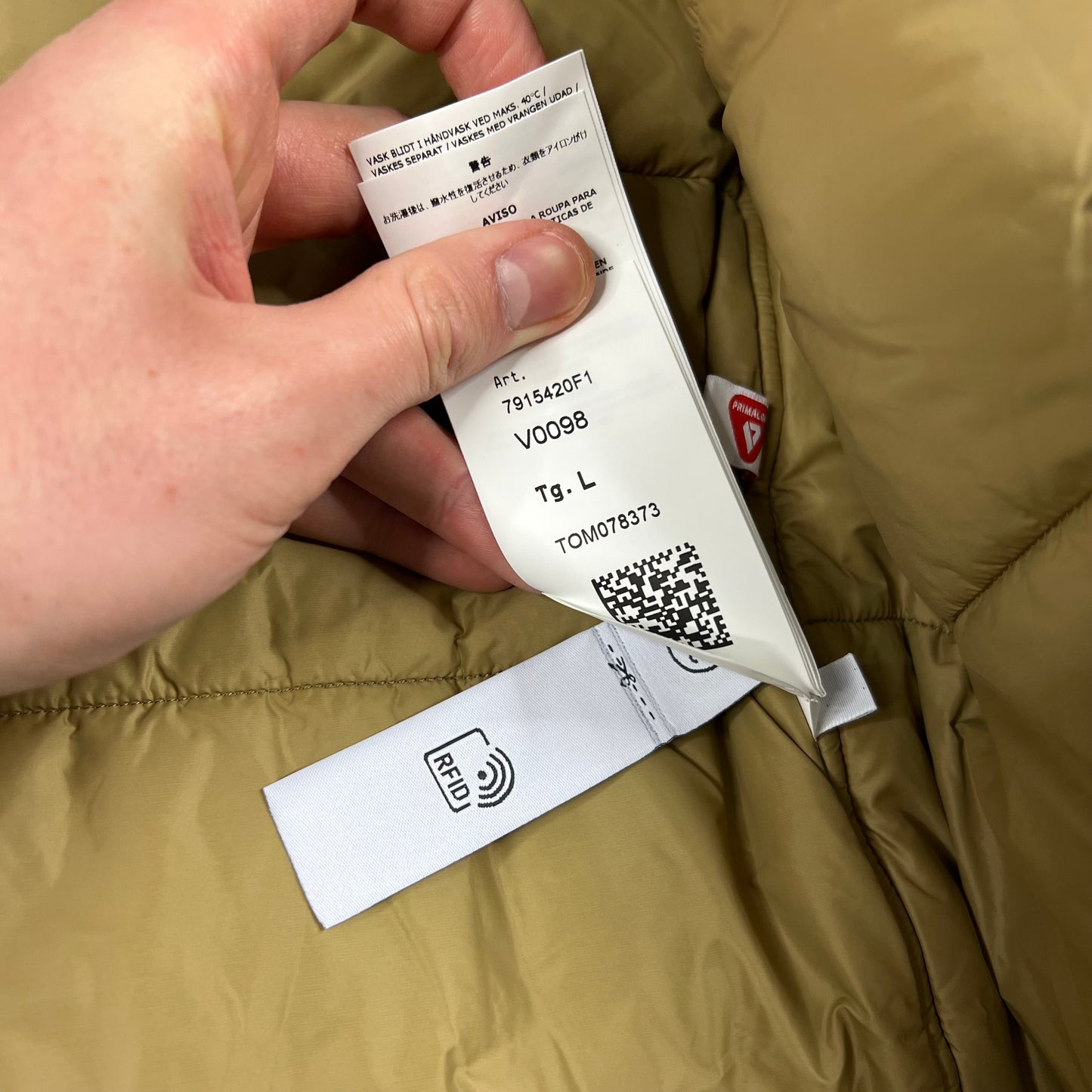 Stone Island Ghost O-Ventile Primaloft Jacket Large 25” BNWT