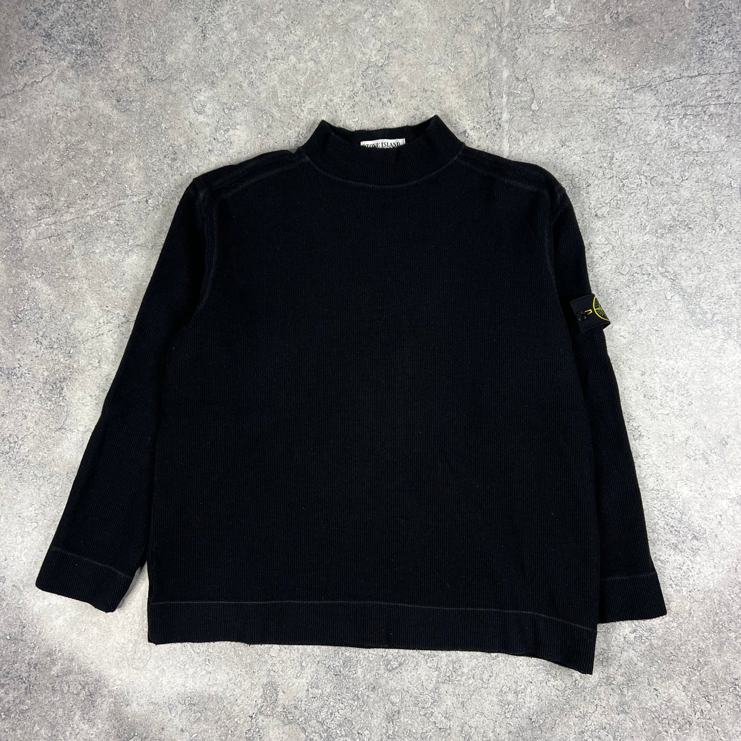 Stone Island Black Wool Sweatshirt Large 25”