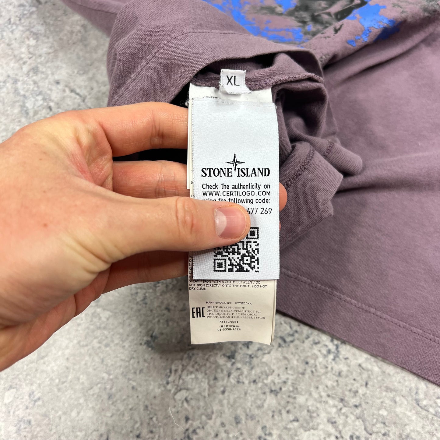 Stone Island Paint Logo T-Shirt XL 21.75”