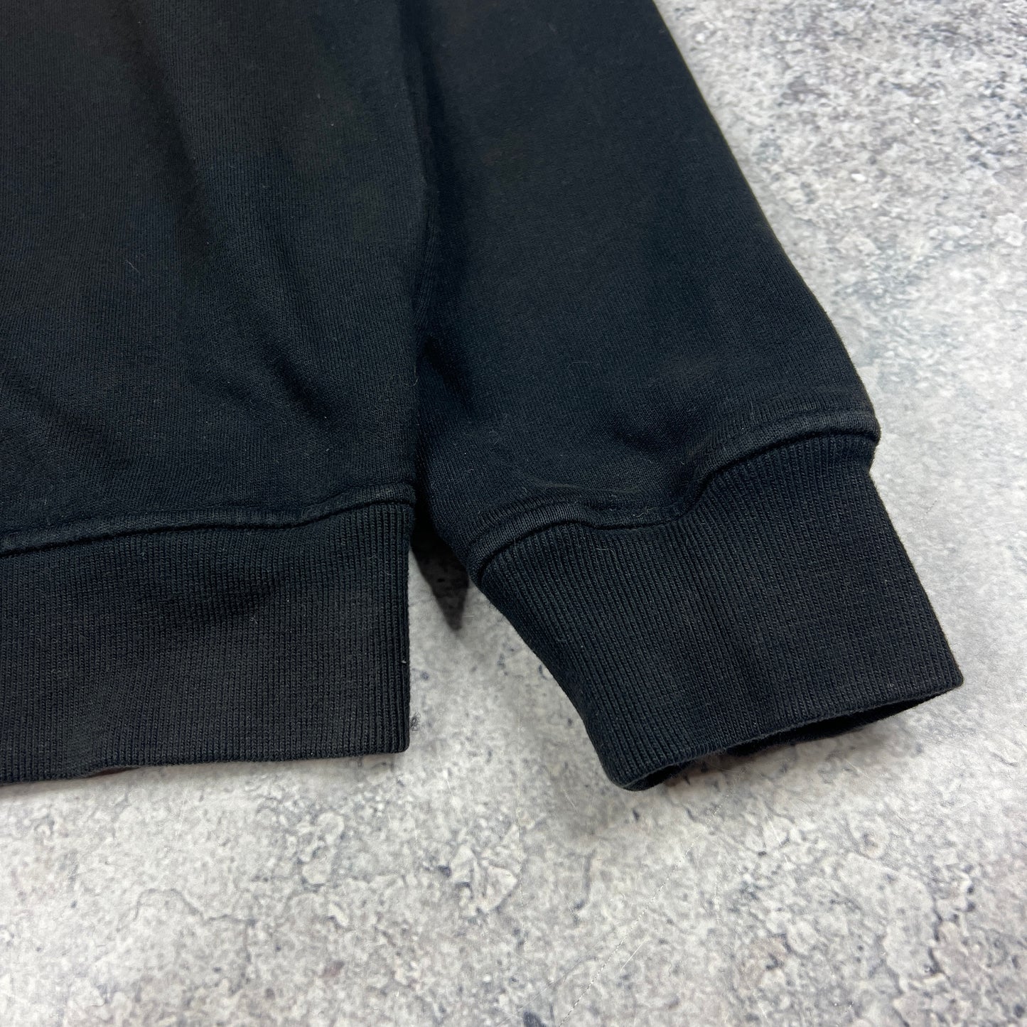 Stone Island Black Quarter Zip Sweatshirt Medium 21.75”