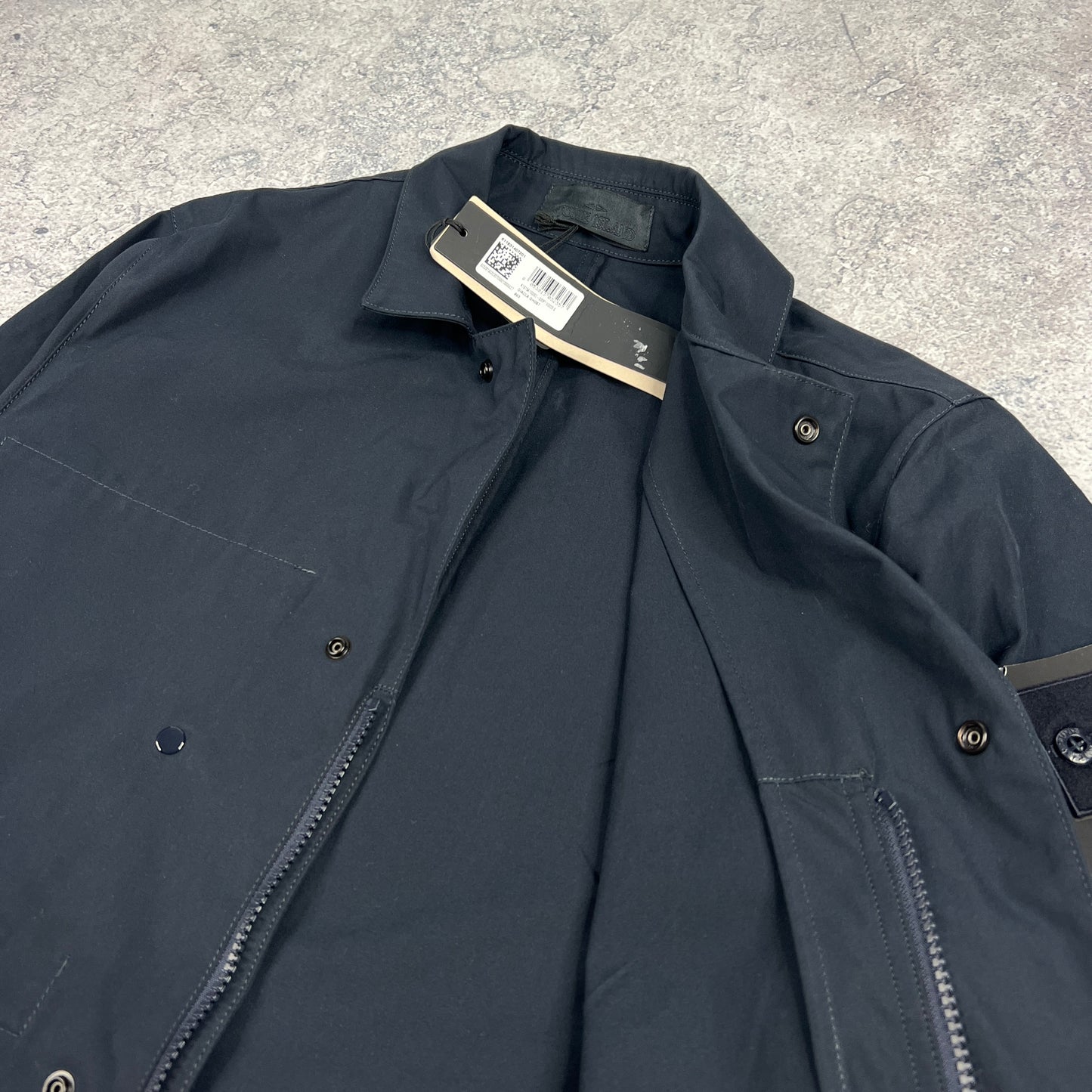 Stone Island Navy Ghost Weatherproof Cotton Jacket Small 20.5” BNWT