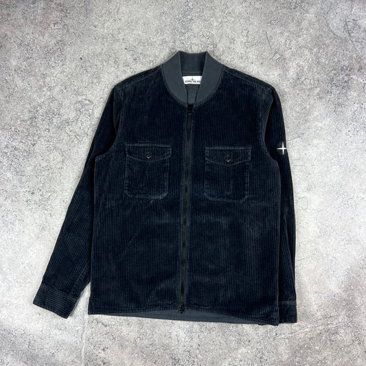 Stone Island Grey Cord Bomber Jacket Small 21”