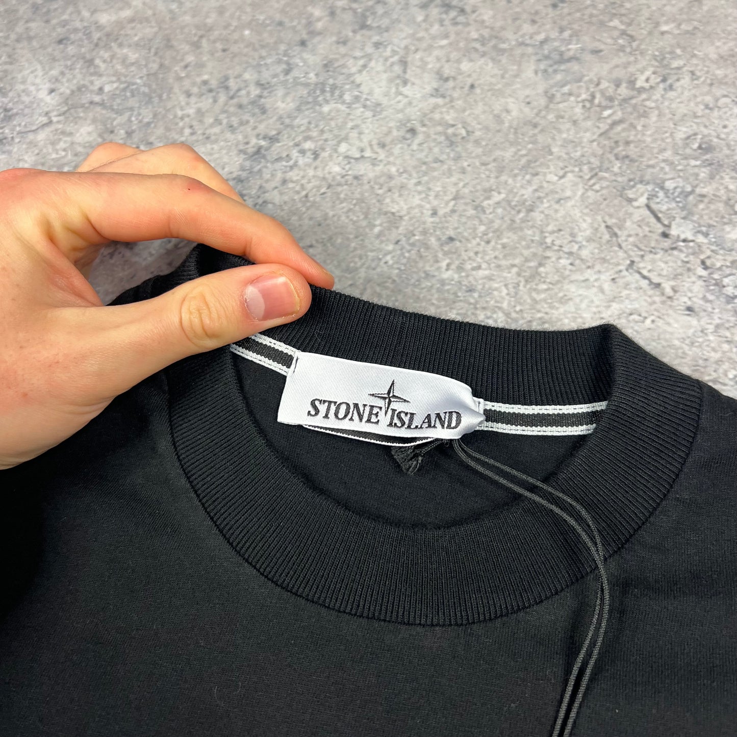 Stone Island Black Raised Logo T-Shirt BNWT