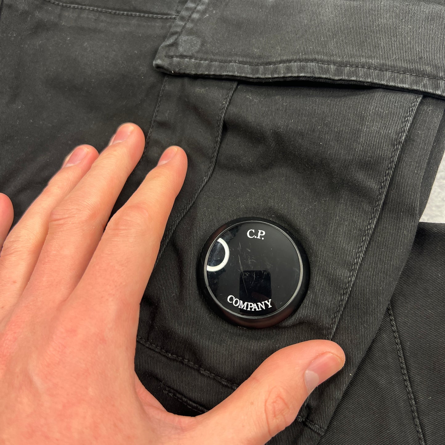 CP Company Black Lens Cargo Trousers Size 46- W30”