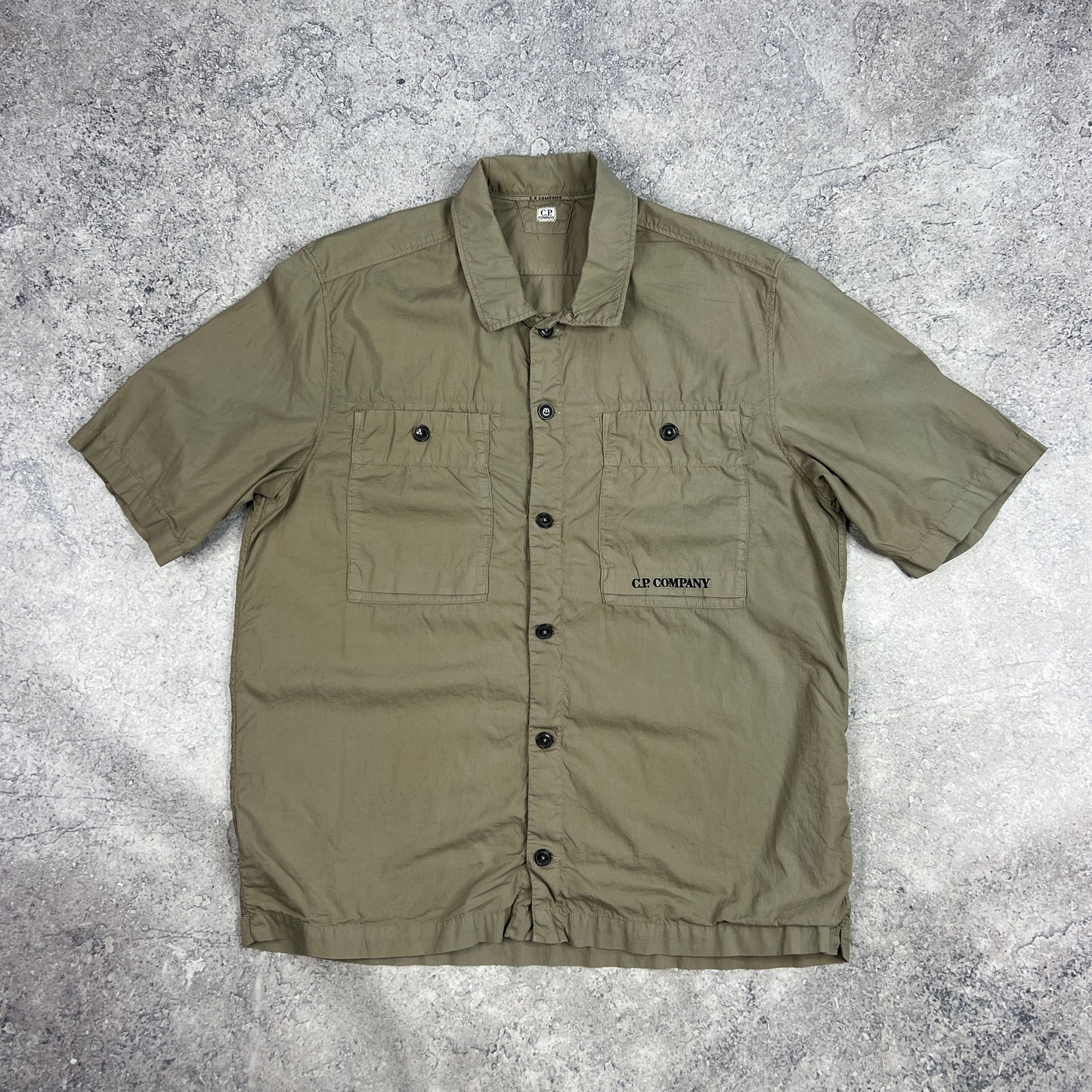 CP Company Khaki S/S Shirt Large 22.25”
