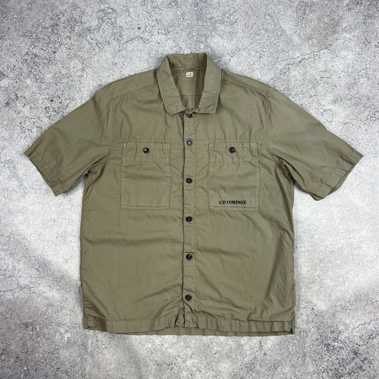 CP Company Khaki S/S Shirt Large 22.25”