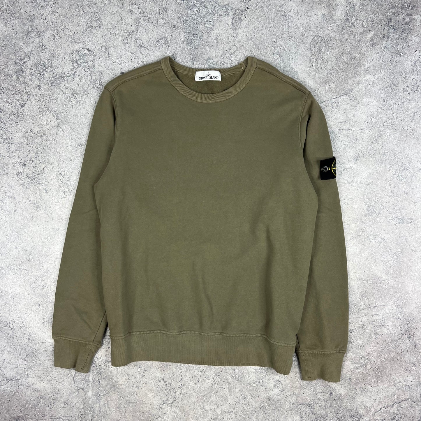 Stone Island Khaki Sweatshirt Large 21.75”