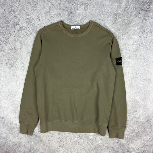 Stone Island Khaki Sweatshirt Large 21.75”