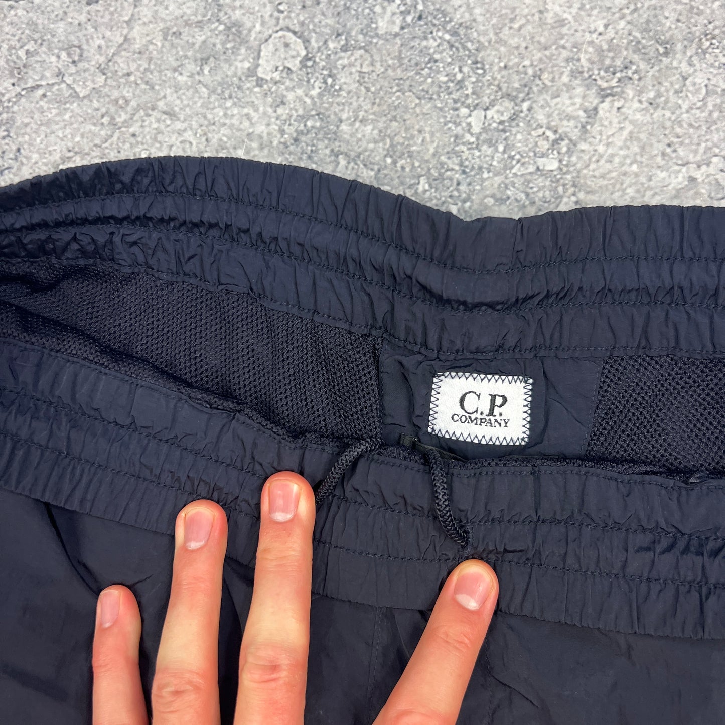 CP Company Navy Chrome Lens Cargos Size 48- W34”