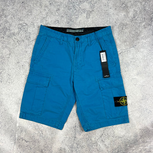 Stone Island Blue Cargo Shorts 30” BNWT