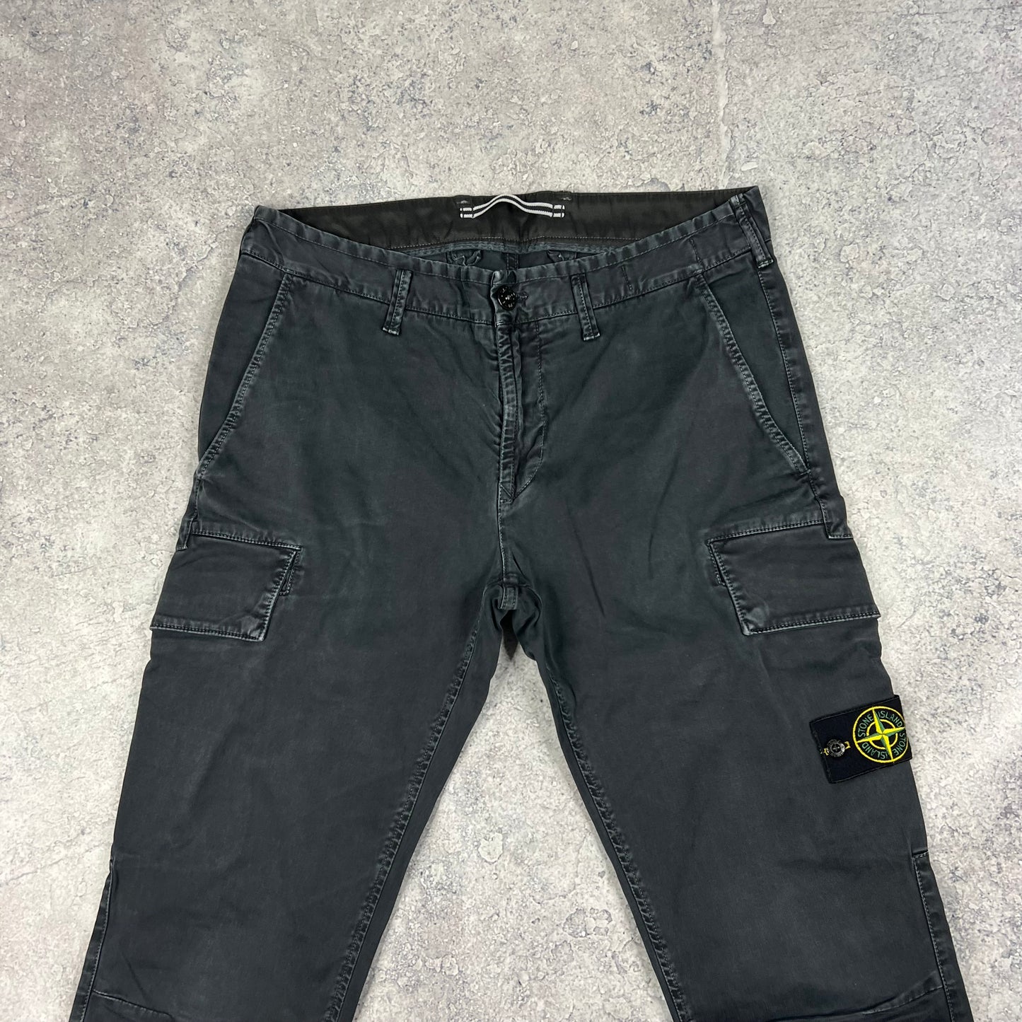 Stone Island Dark Grey Skinny Cargo Trousers W32”