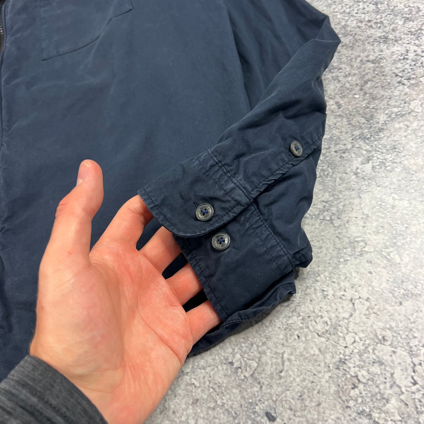 CP Navy Cotton Lens Overshirt Large 22”