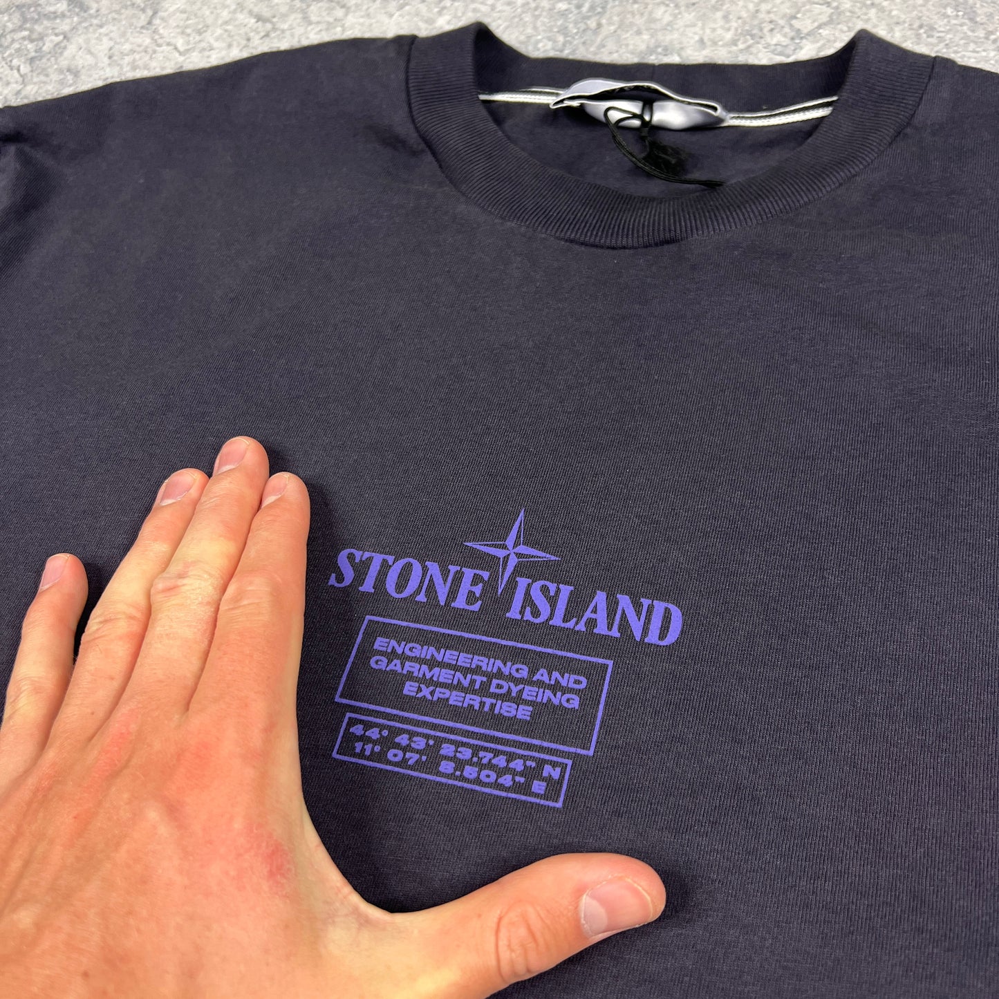 Stone Island Ink Blue Dial T-Shirt Large 23.75”
