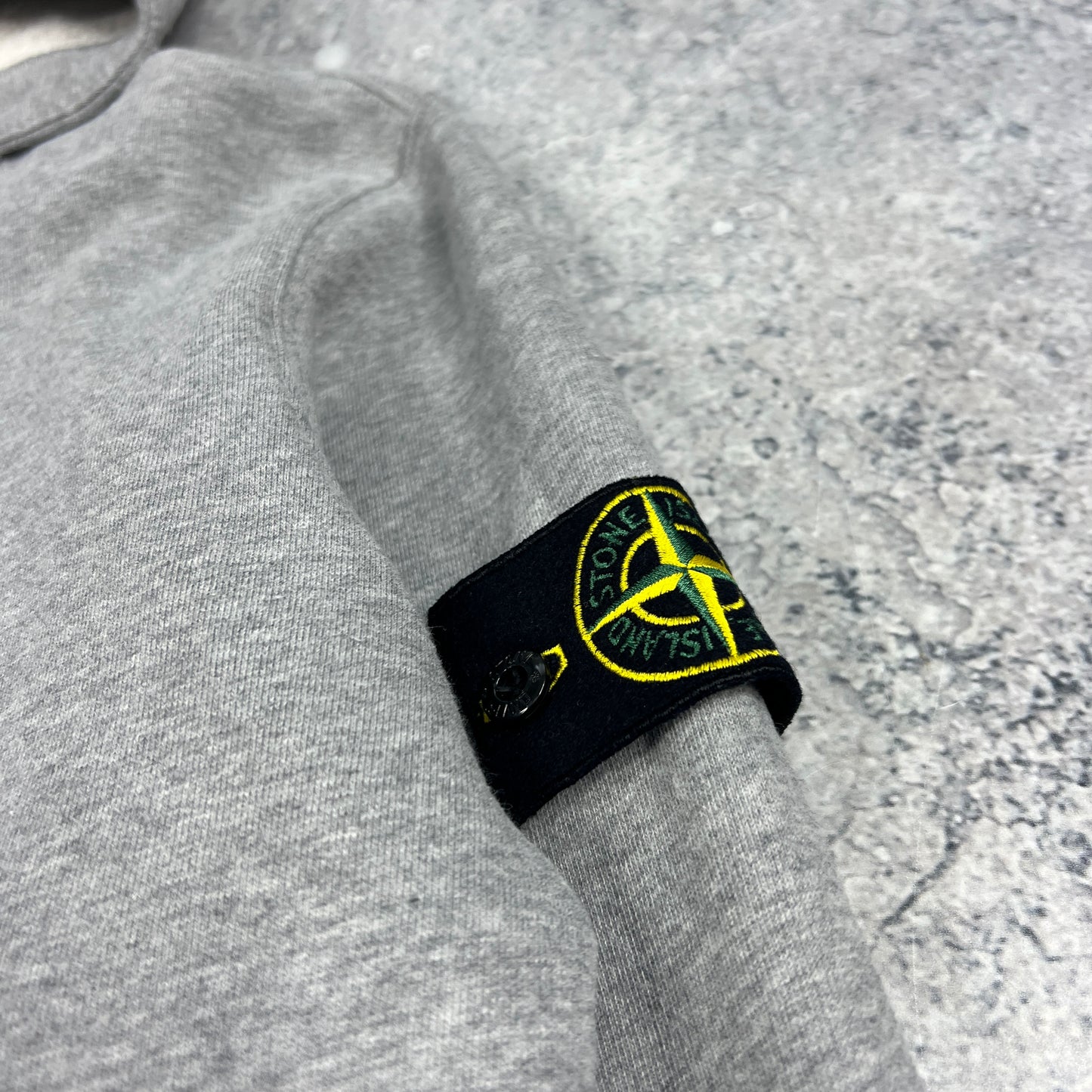 Stone Island Grey Pullover Hoodie Medium 22.5”