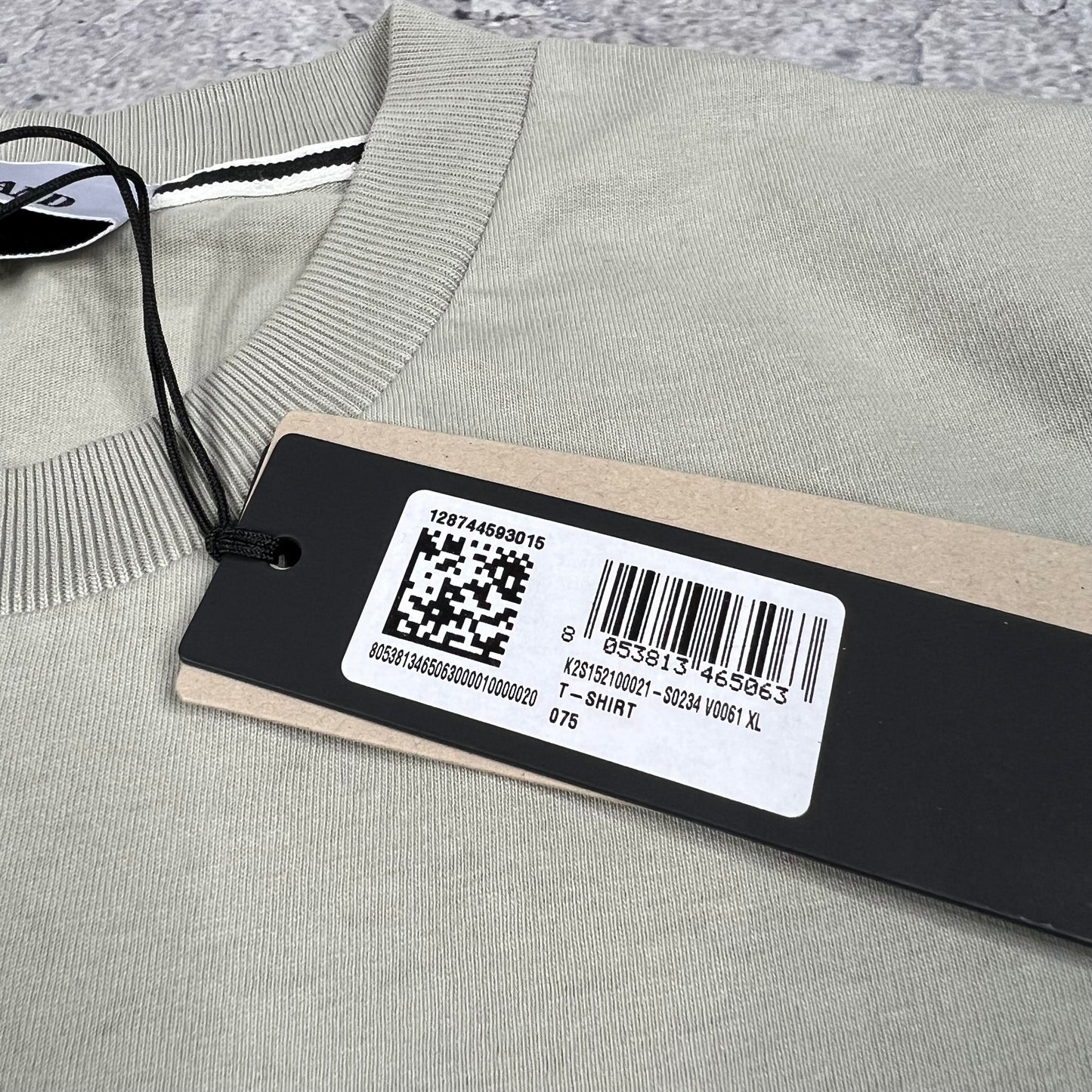 Stone Island Pearl Grey Multiaxial Sashiro T-Shirt XL 24.25” BNWT