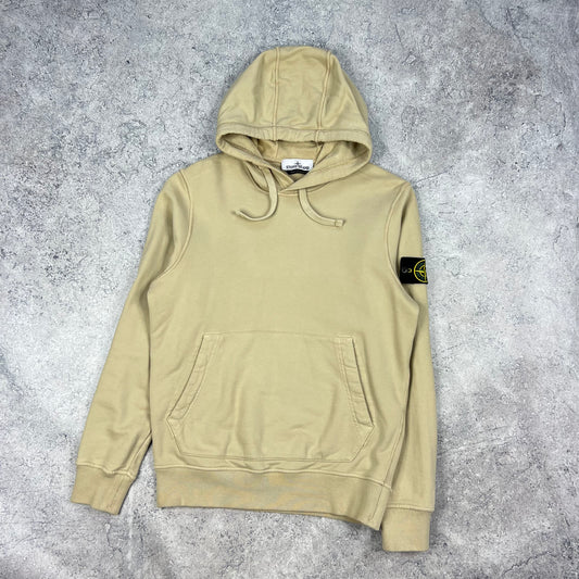 Stone Island Beige Pullover Hoodie Small 21”