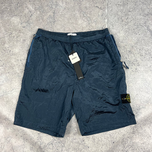 Stone Island Blue Nylon Metal Cargo Shorts W34” BNWT