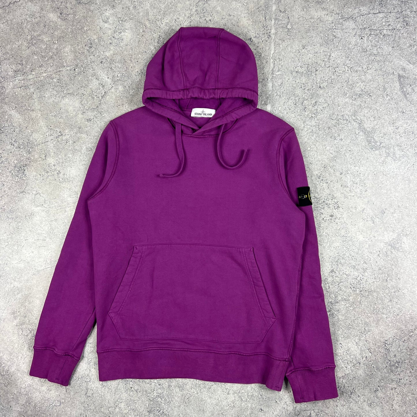 Stone Island Magenta Pullover Hoodie Large 22.75”
