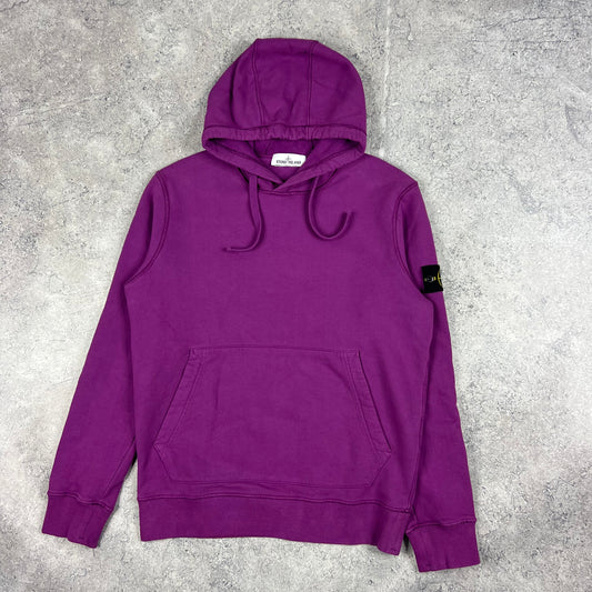 Stone Island Magenta Pullover Hoodie Large 22.75”