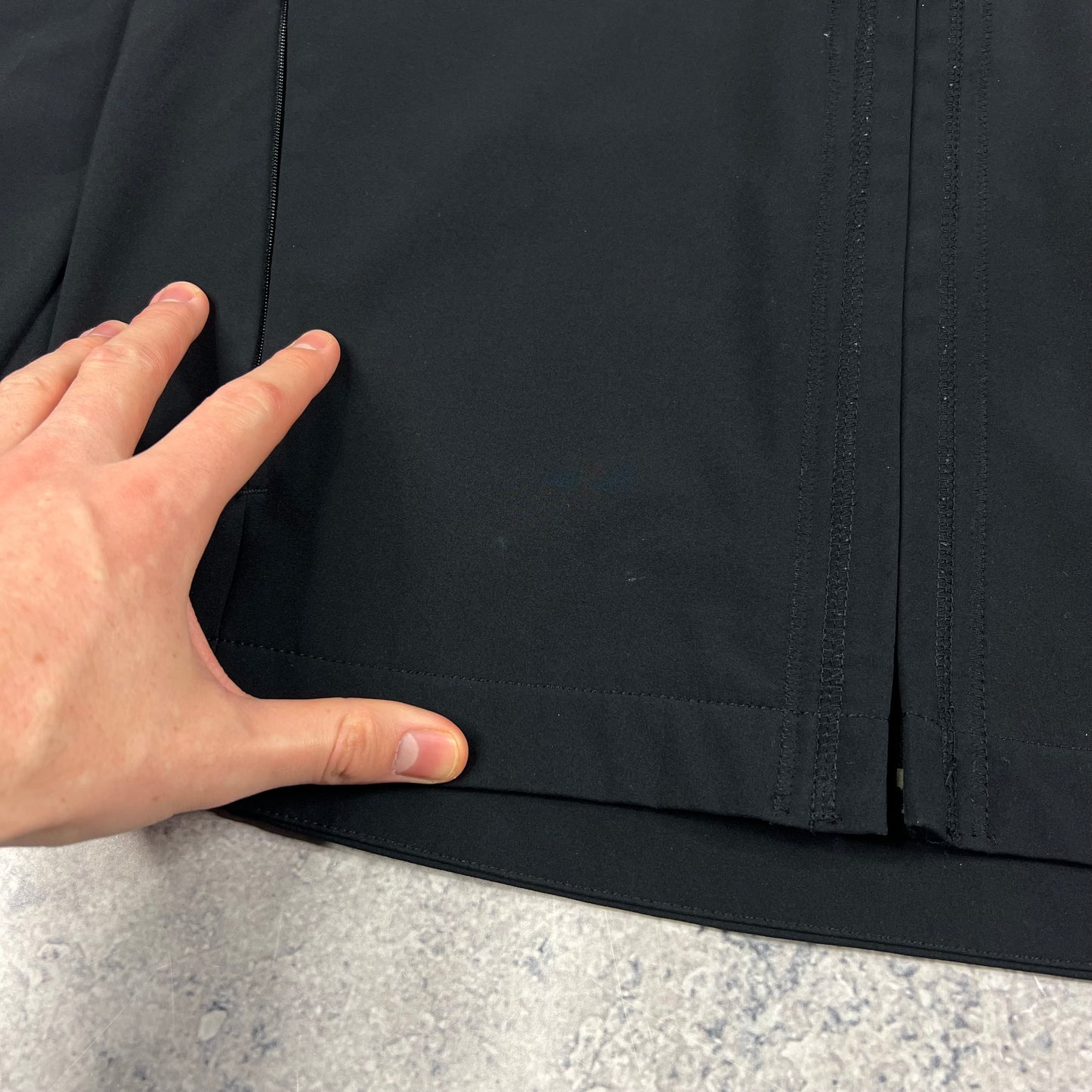 Stone Island Black Softshell Jacket Large 23”