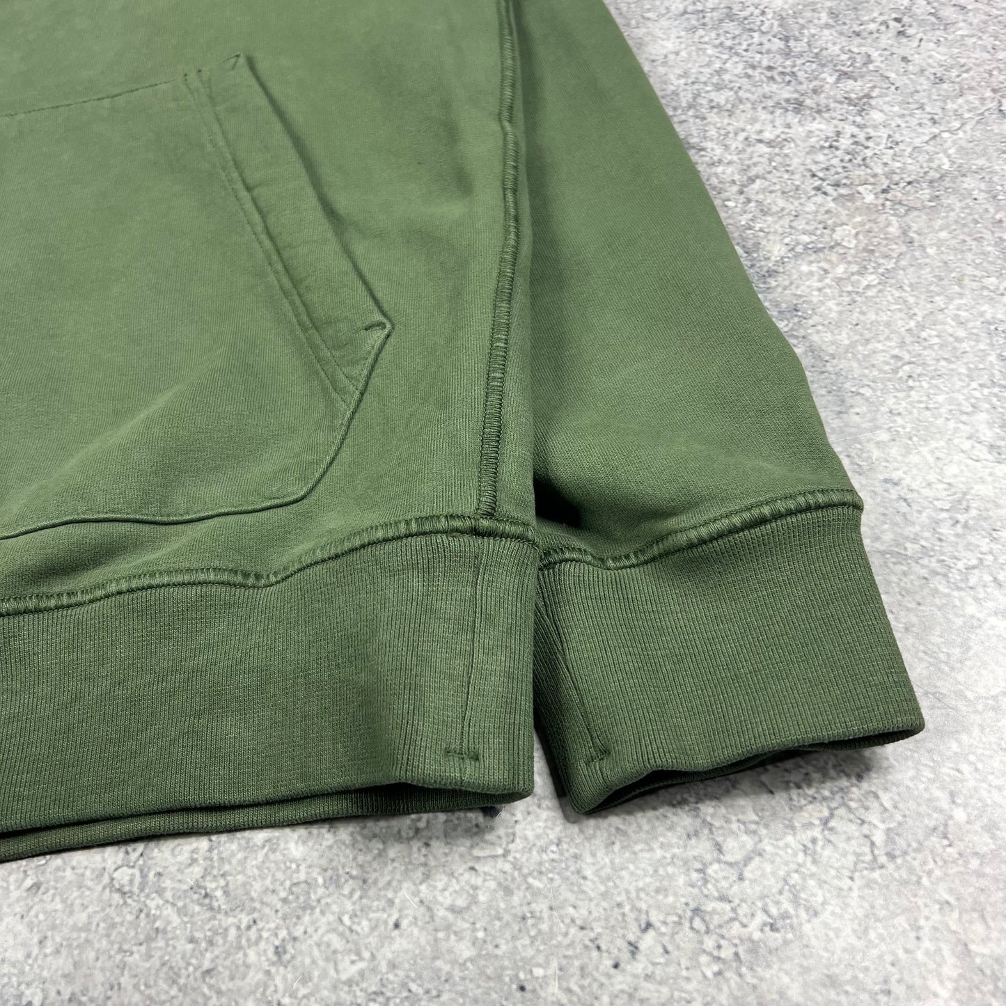 Stone Island Khaki Pullover Hoodie Large 23”