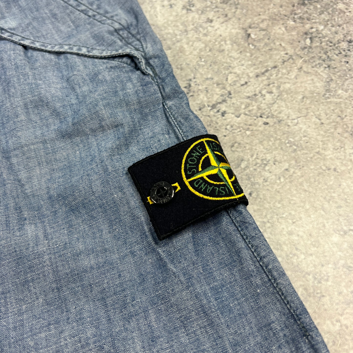 Stone Island Blue Lino Cargo Shorts W30”