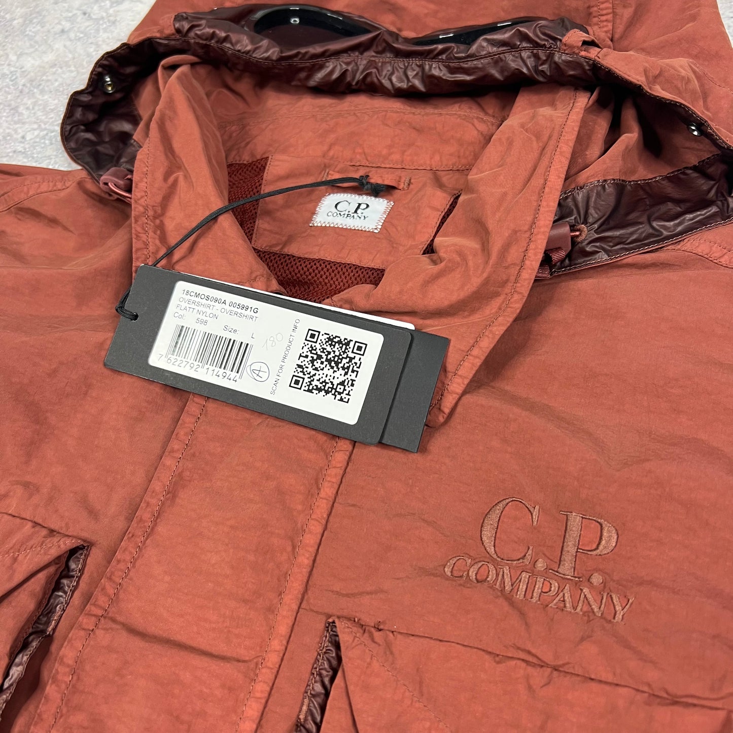 CP Company Flatt Nylon Goggle Jacket Large 23.75” BNWT