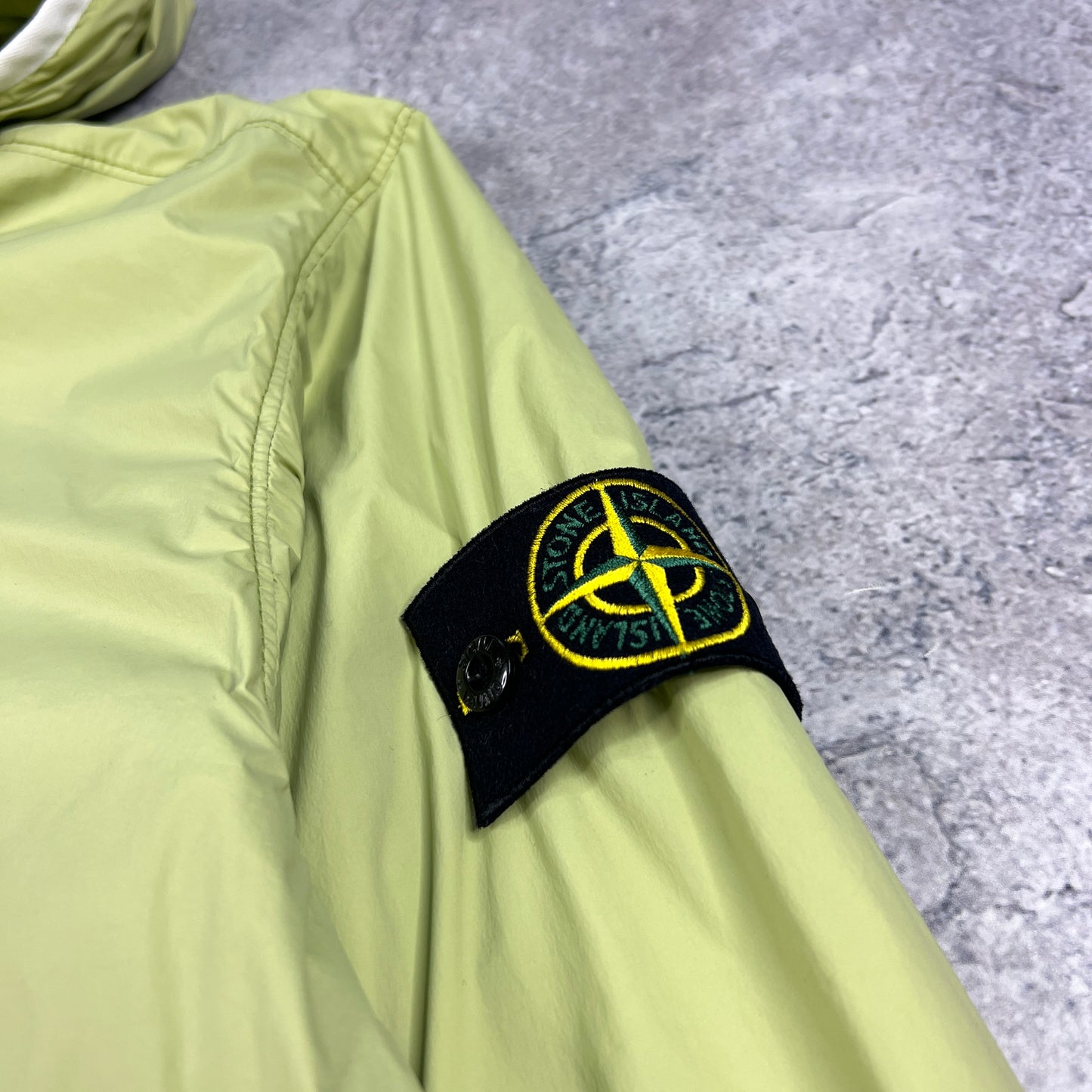 Stone Island Lime Skin Touch Nylon Jacket Large 23.5”